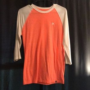 Hurley orange baseball tee